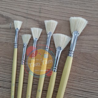 [ TÂM TÂM ]-Bộ cọ quạt 6 cây Sunway Basic thân vàng B203