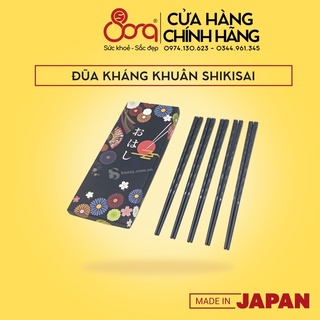 Đũa kháng khuẩn Shikisai sợi thuỷ tinh cao cấp Nhật Bản hộp 5 đôi