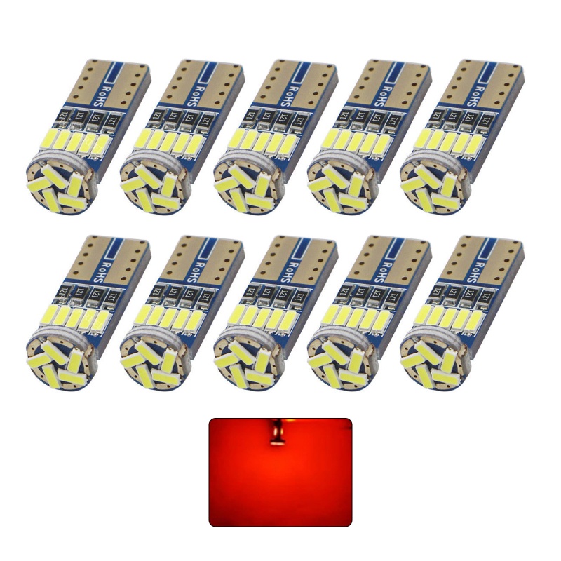 Set 10 Bóng Đèn LED T10 12V 4014 15SMD Dành Cho Ô Tô