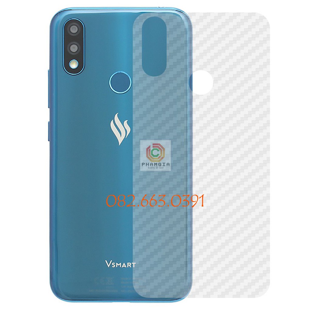 Miếng dán mặt lưng skin carbon Vsmart Joy 2 Plus