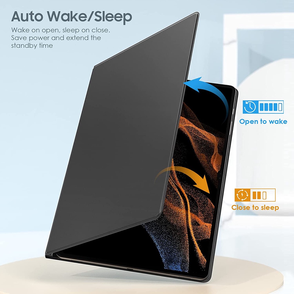 Bao Da Máy Tính Bảng Siêu Nhẹ In Hình MOKO Có Giá Đỡ Nam Châm Cho Galaxy Tab S8 Ultra 2022 14.6 Inch (SM-X900/X906)