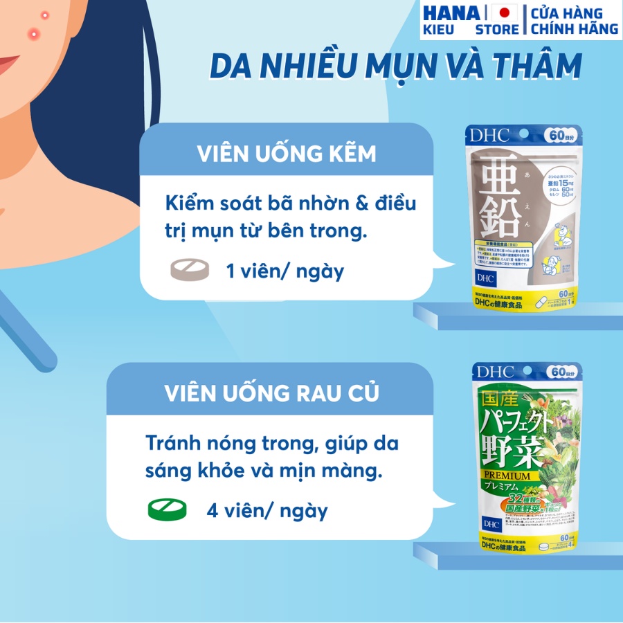 Viên uống Bổ sung Kẽm DHC Zinc 30 Ngày