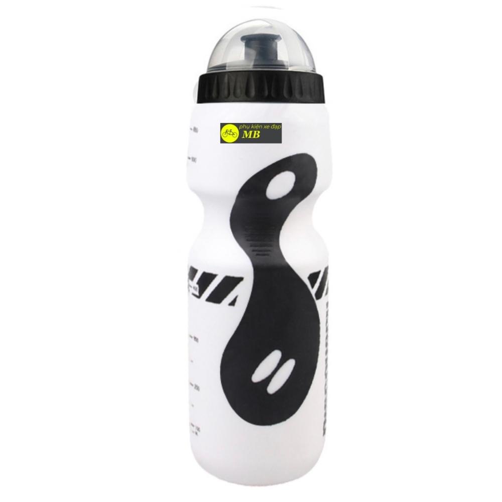 bình nước xe đạp thể thao 750ml loại nắp mút tiện lợi nhiều màu sắc