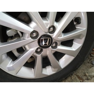 Bộ 4 logo kim loại ốp bánh xe ô tô Honda