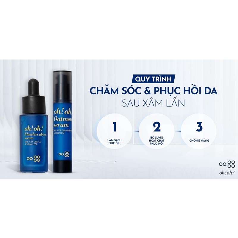 Tinh Chất Giảm Sẹo Lõm oh!oh! Flawless Abyss Serum (with 1.2% GHK-Cu &amp; 9.9ppm EGF) (20ml) | Chính hãng