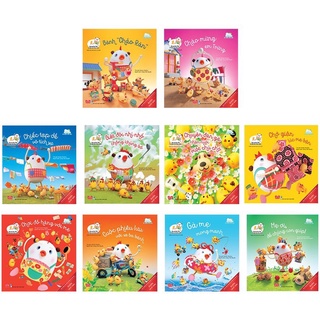 Sách - Combo trọn bộ 10 cuốn Ehon Gà mẹ cục tác và đàn con lông vàng
