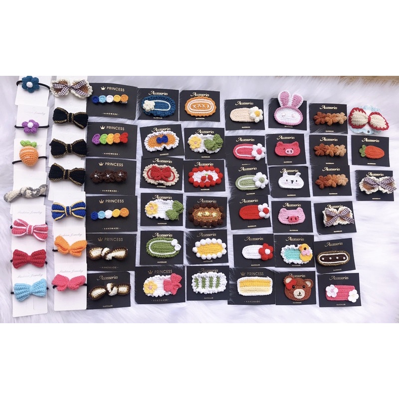 Kẹp tóc len handmade