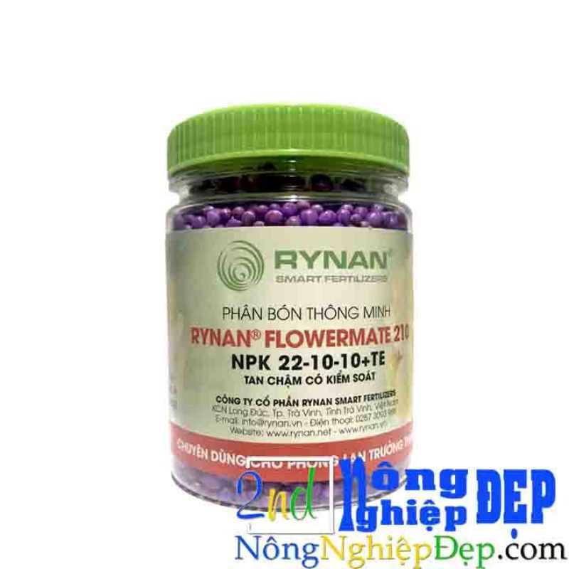 RYNAN 220 (hũ 150g) NPK 12-12-20 – Phân Tan Chậm Thông Minh Có Kiểm Soát