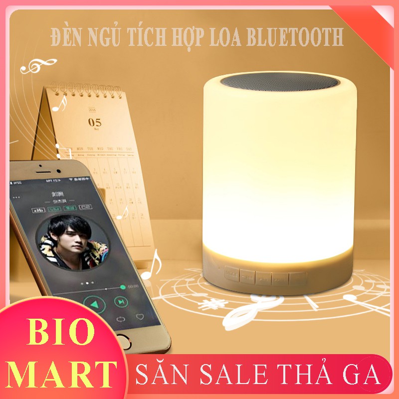 Loa Bluetooth Tích Hợp Đèn LED Cực Đẹp – Loa Bluetooth Đổi Màu Kiêm Đèn Ngủ, Âm Thanh Vòm, Bass Siêu Trầm – BIO97