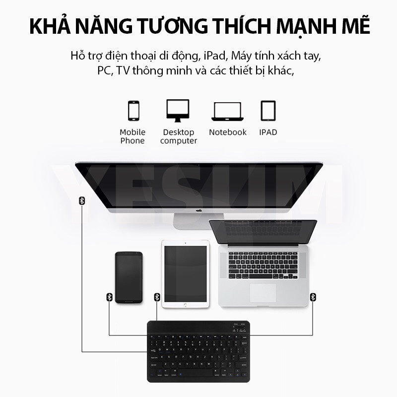 Bàn phím Bluetooth không dây HP 10 inch/ chuột không dây trọng lượng nhẹ cho điện thoại / iPad nhiều màu sắc tùy chọn