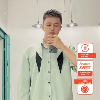 Áo sơ mi tai thỏ xanh mint thiết kế