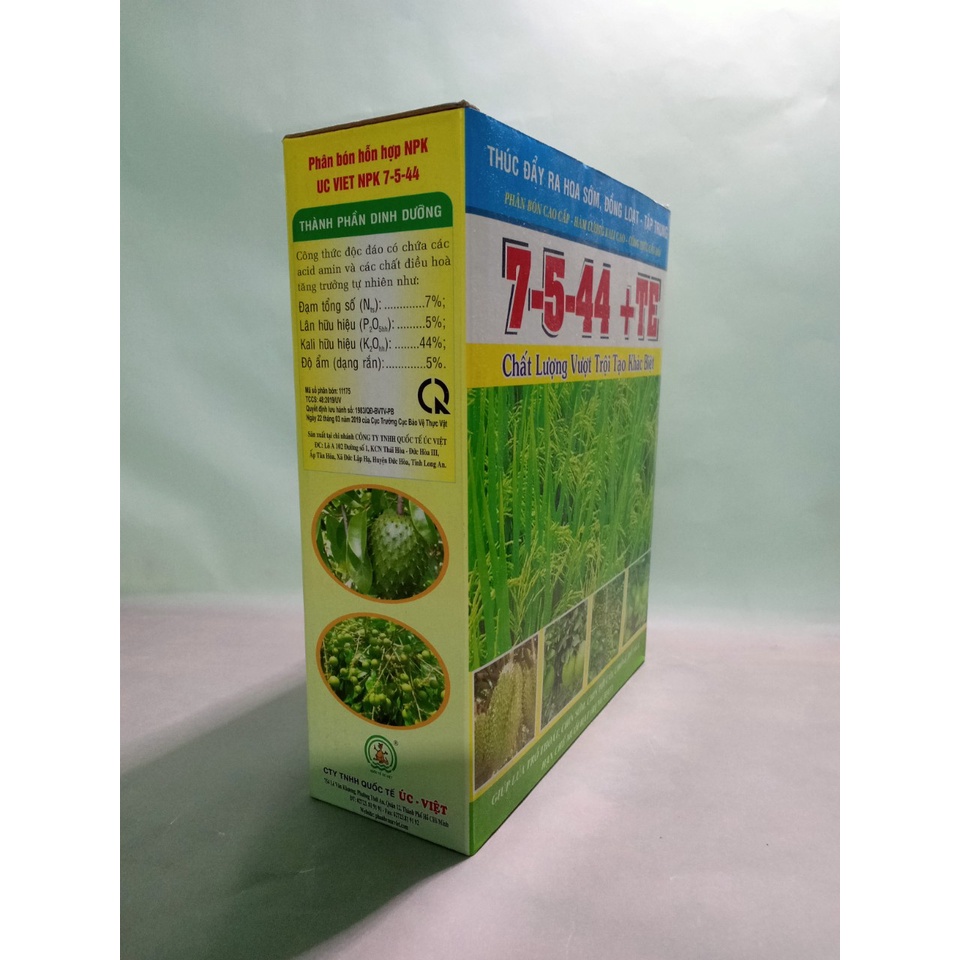 Phân bón lá hỗn hợp NPK 7-5-44+TE Hộp 1kg