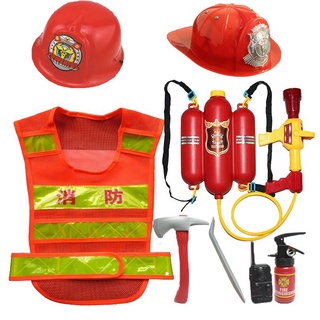 (Giao Hoả Tốc) Trang Phục Lính Cứu Hoả Và Phụ Kiện Dành Cho Bé