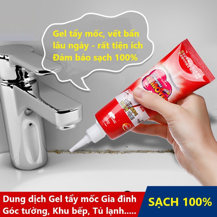 Keo tẩy mốc chân tường, Gel tẩy mốc đa năng - Keo Làm Sạch 2021