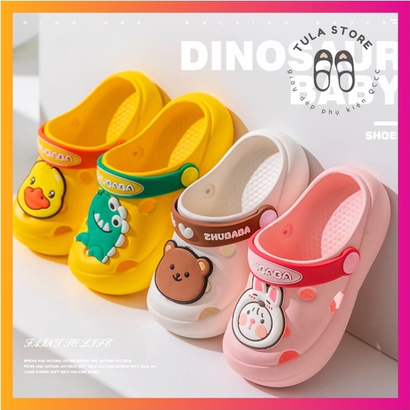 Dép sục cho bé trai bé gái hình thú cute, sục siêu nhẹ tập đi cho bé từ 1-5 tuổi Tula Store