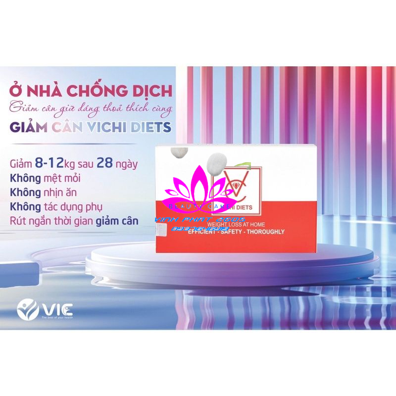 [Combo Vichi Diêts 49 viên + kẹo dứa Plus 7 viên] Combo Vichi Diets + 1 bịch  kẹo dứa Vic Chính Hãng