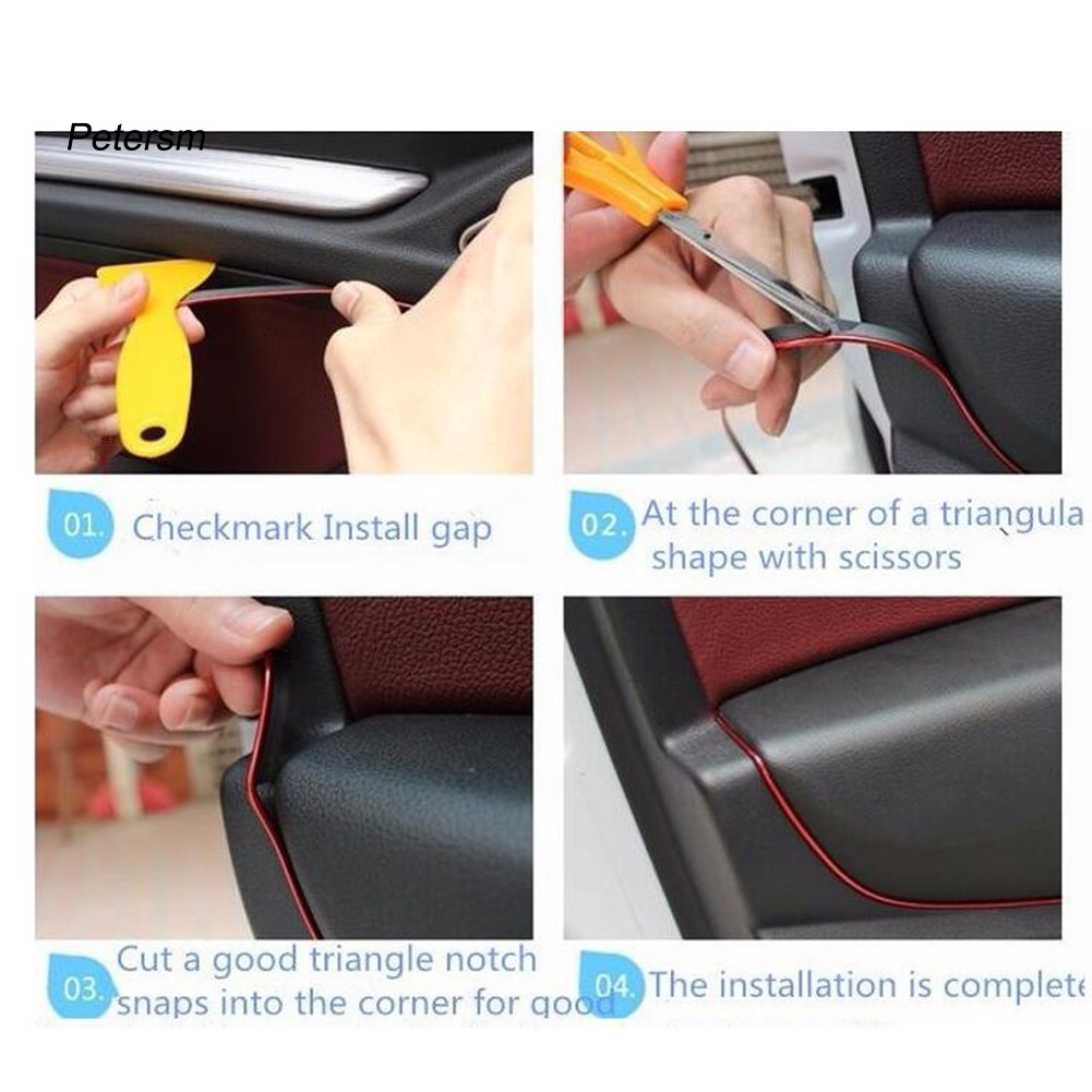 Dải dán trang trí viền nội thất xe hơi 5m