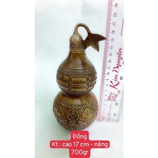 Hồ lô đồng phong thuỷ( cao 17 cm )
