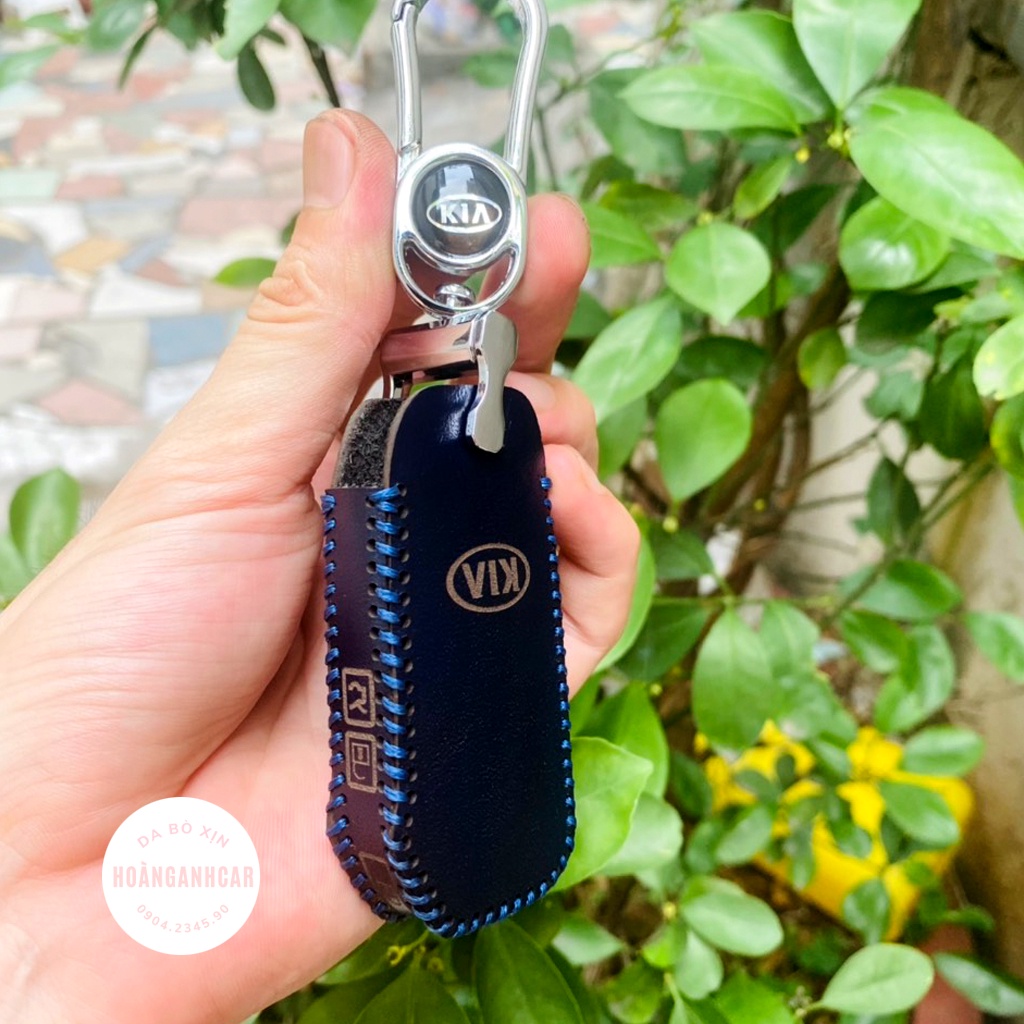 Ốp Chìa Khóa Xe Kia Cerato 2019-2021 Bằng Da Bò Thật, Bọc Chìa Khoá Kia Bao Da Chìa Khoá Cerato