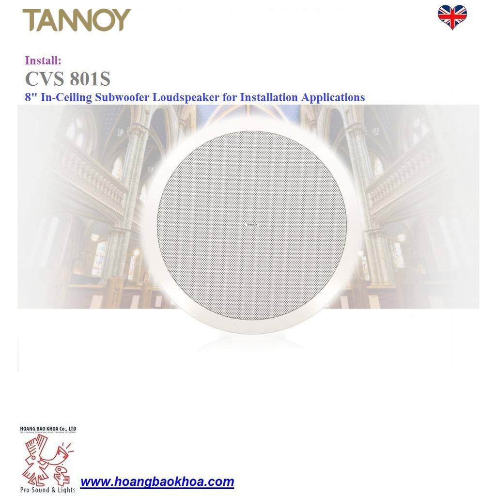 Loa Sub ốp trần TANNOY CVS 801S -- Củ 8 " cs 100 - 400 watts Hàng chính hãng TANNOY