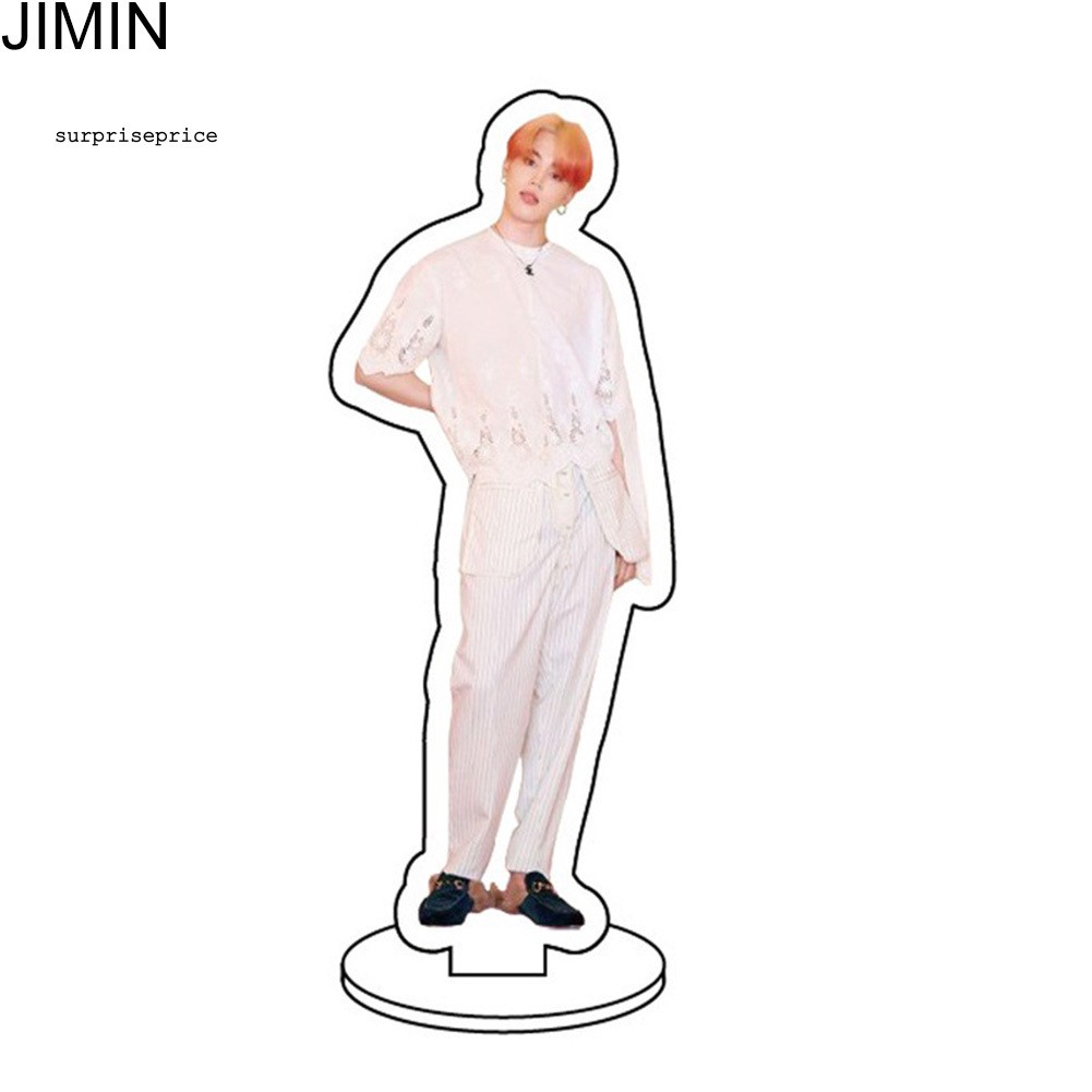 Phụ kiện acrylic trong suốt để bàn hình nhóm nhạc Kpop BTS 9cm