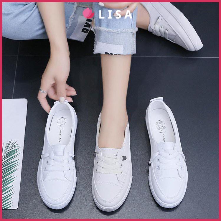 Giày Nữ, Giày Lười Đế Bằng Da Mềm, Dây Rút Kiểu Dáng Trẻ Trung Hàn Quốc, [HÀNG LOẠI 1]  M62 -- Lisa