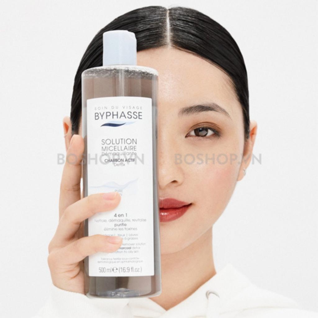 Nước Tẩy Trang Than Hoạt Tính Byphasse Solution Micellaire Charbon 500ml