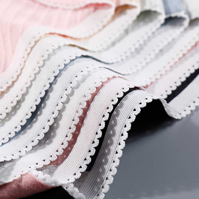 Quần lót cotton lưng vừa liền mạch một mảnh phối ren thoáng khí thoải mái mềm mại dành cho nữ | BigBuy360 - bigbuy360.vn