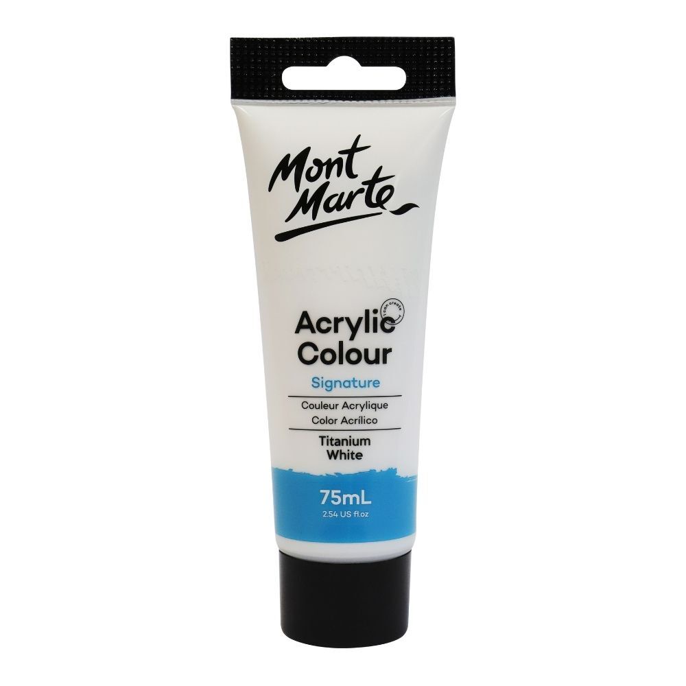 Màu Acrylic Mont Marte 75ml - Titanium White - Acrylic Colour Paint Signature 75ml (2.54oz) - MSCH7501