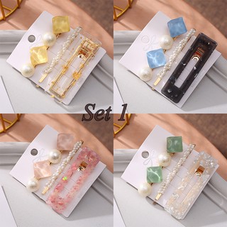 Set kẹp tóc 3 món chọn lọc cực đẹp, phụ kiện tóc nữ