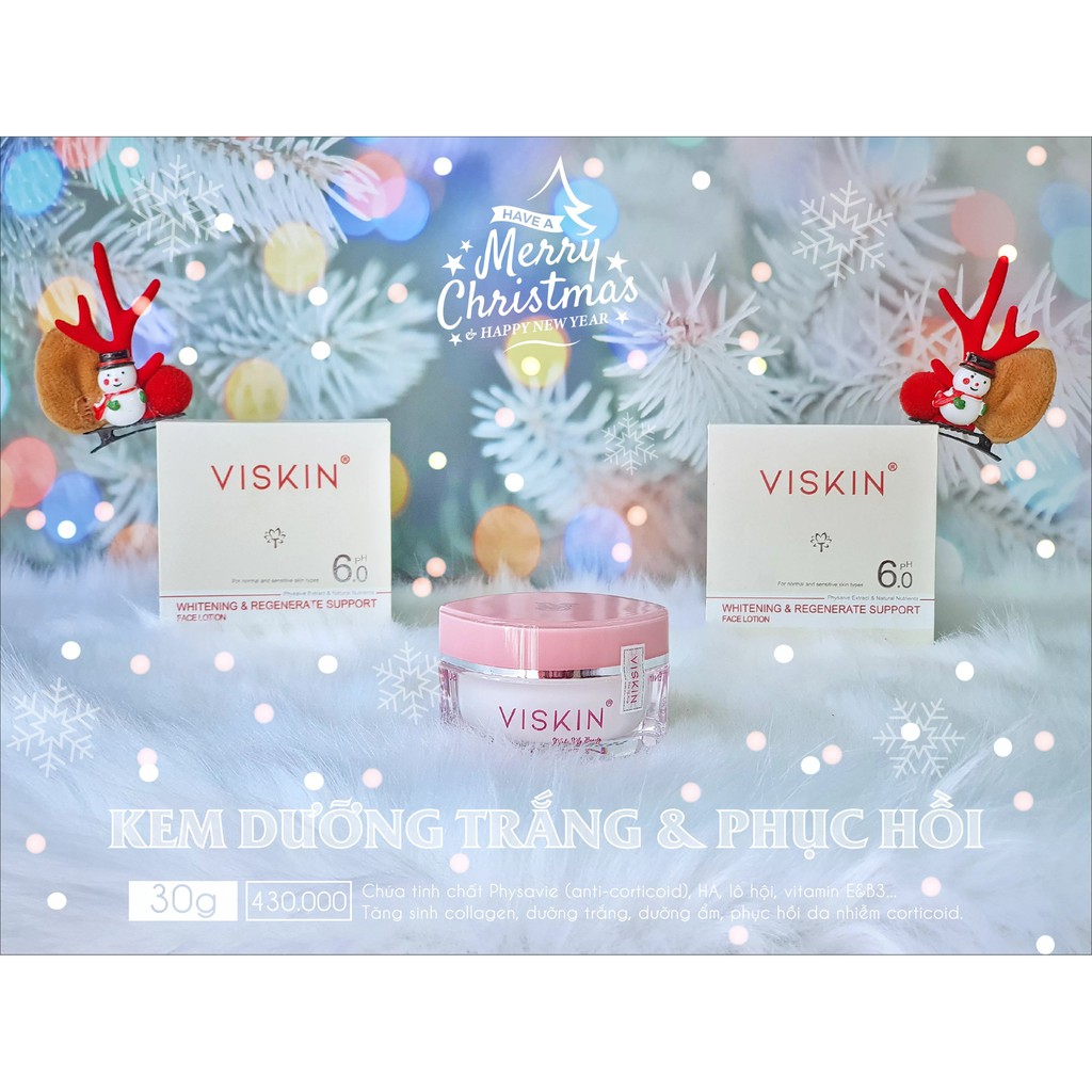 [CHÍNH HÃNG] KEM DƯỠNG TRẮNG HỖ TRỢ PHỤC HỒI DA VISKIN - VISKIN WHITENING & REGENERATE SUPPORT FACE