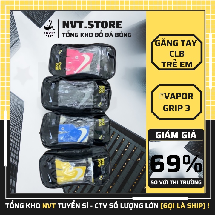 Bao găng tay thủ môn bóng đá cao cấp Nike Vapor Grip 3 dành cho trẻ em, găng bắt gôn siêu dính giá rẻ - NVT.store.vn