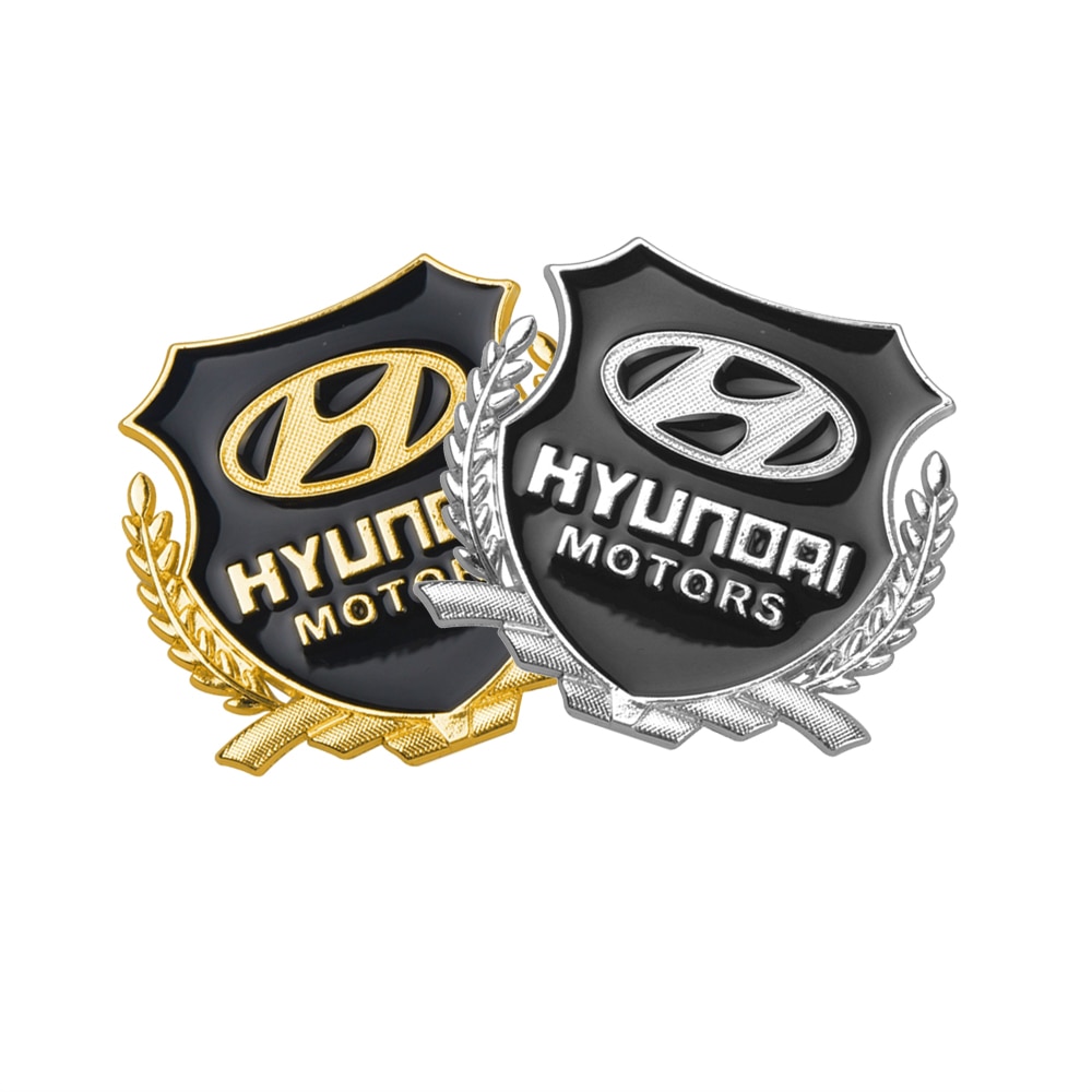 Set 2 logo dán trang trí cửa xe hơi bằng kim loại 3D dành cho HYUNDAI I10 KONA GETZ ACCENT ELANTRA SONATA TUCSON