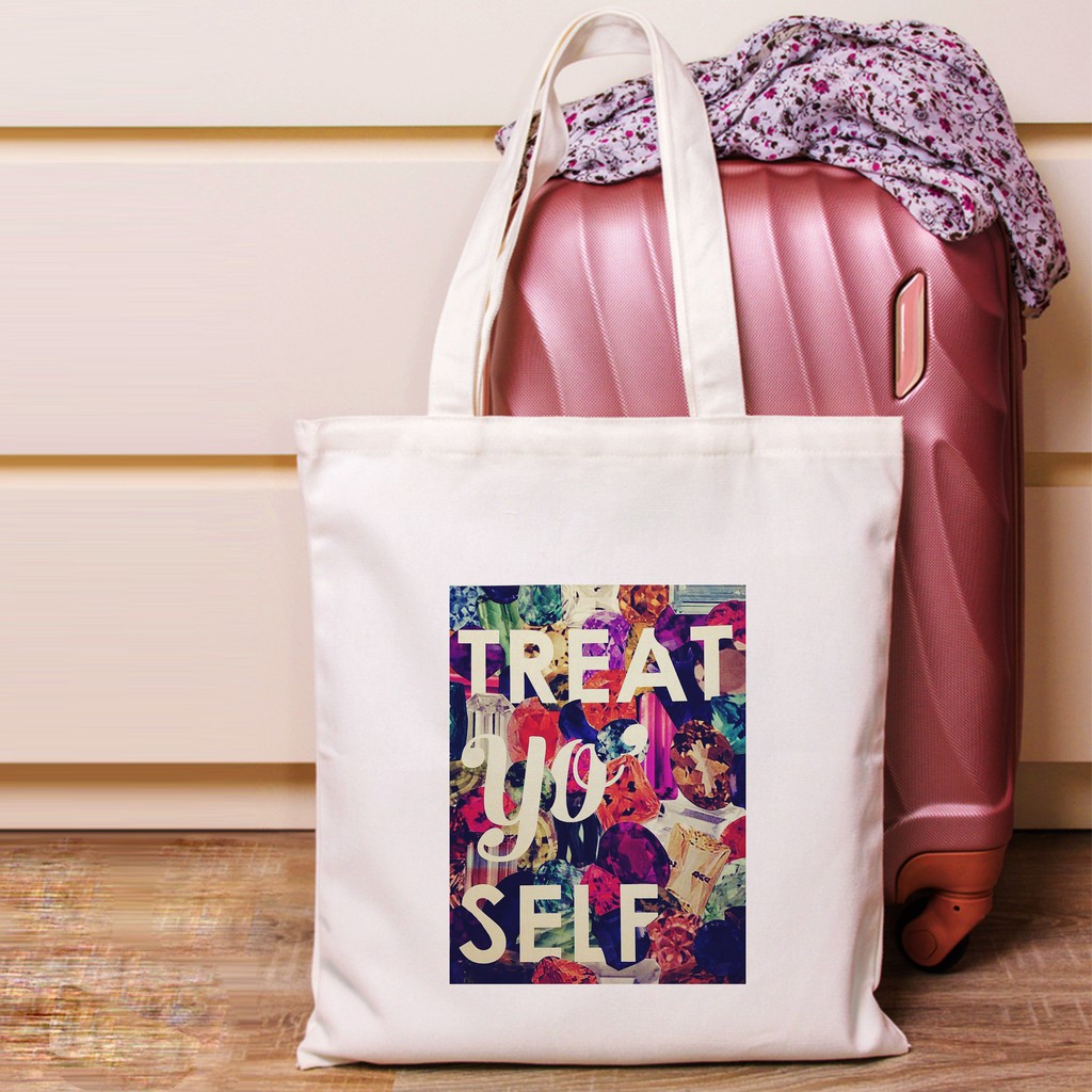 Túi Tote Canvas Du Lịch Thời Trang - Túi Vải Đeo Vai Nghệ Thuật mã TA034