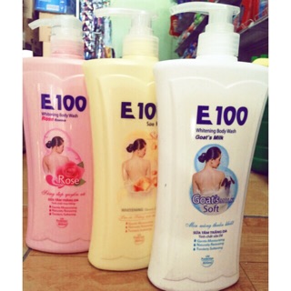 Sữa tắm E100 Vàng, Trắng, Hồng - giữ ẩm, trắng mịn da 1200ml