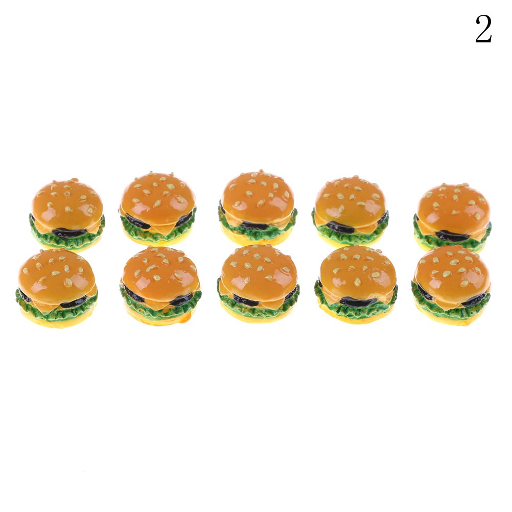 Set 2 Bánh Hamburger Đồ Chơi Cho Nhà Búp Bê