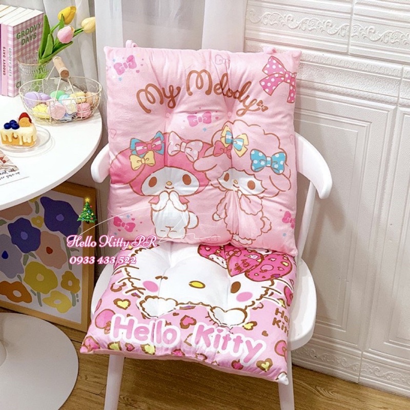 Gối tựa lưng, lót ghế Hello Kitty - Doremon Doraemon