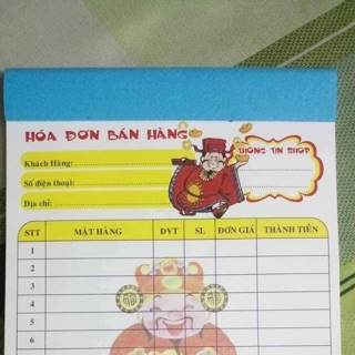 5 quyển Hoá đơn kute
