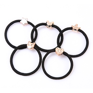 [1.000đ] Dây buộc tóc Hàn Quốc - Chun buộc tóc, thun cột tóc dây màu đen (CTD01)