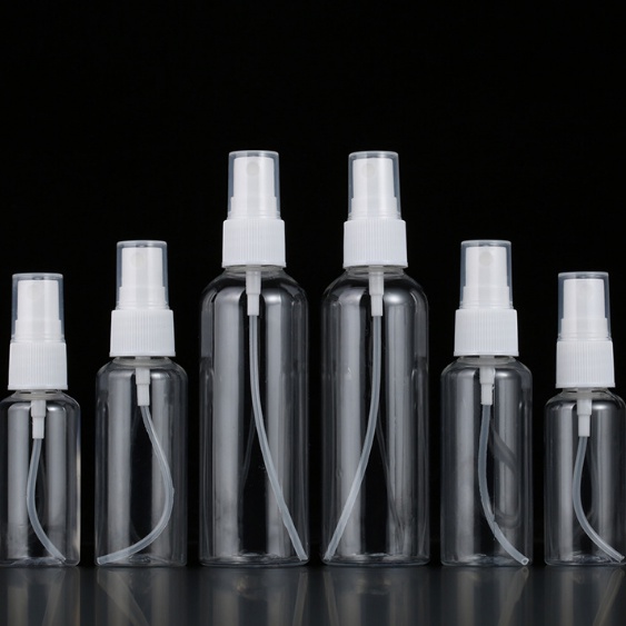 Chai xịt nước sát khuẩn, mỹ phẩm nhựa trong suốt dạng xịt, dung tích 100ml