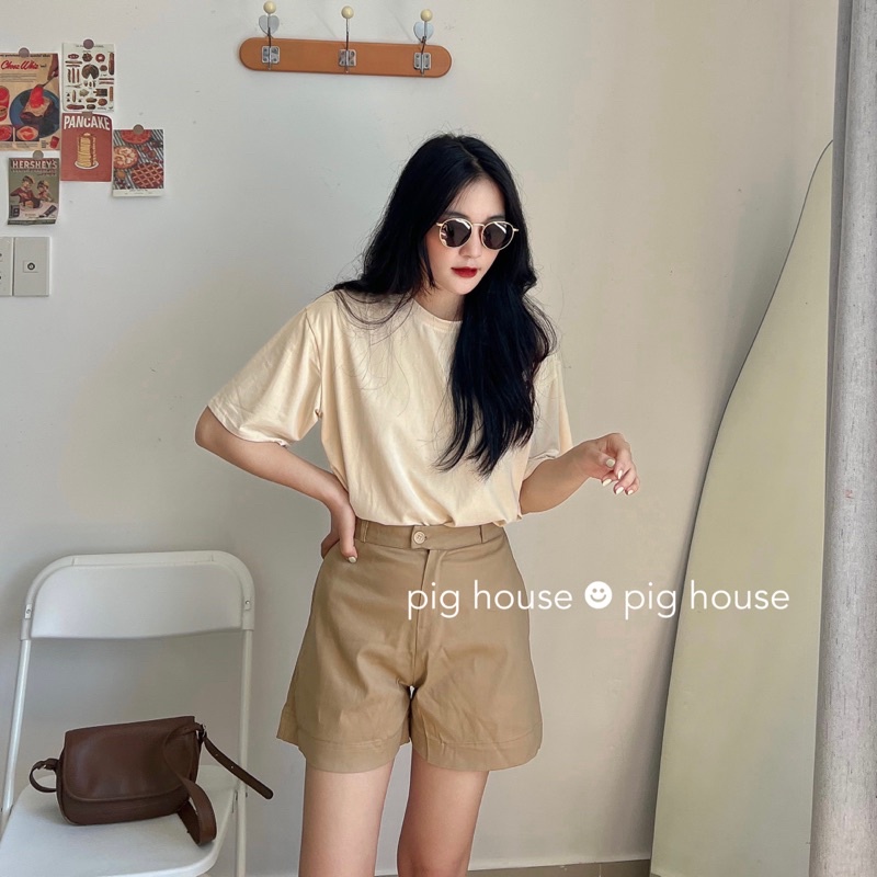 Quần shorts nữ lưng cao quai nhê chất kaki xịn lên form xinh ( Ảnh thật ) | BigBuy360 - bigbuy360.vn