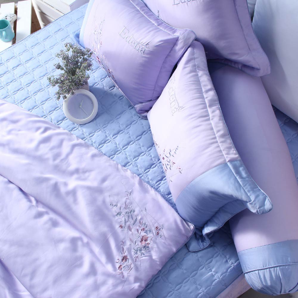 Bộ Ga  Chần Gòn Tencel  Edena 738, Siêu Mềm Và Mát Gồm 6 Món, Bảo Hành  Một Đổi Một