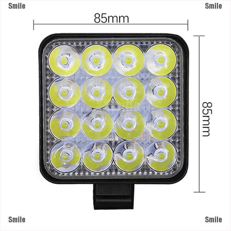 Đèn Led Phá Sương Mù 48w 16 Bóng Cho Xe Hơi 12V / 24V