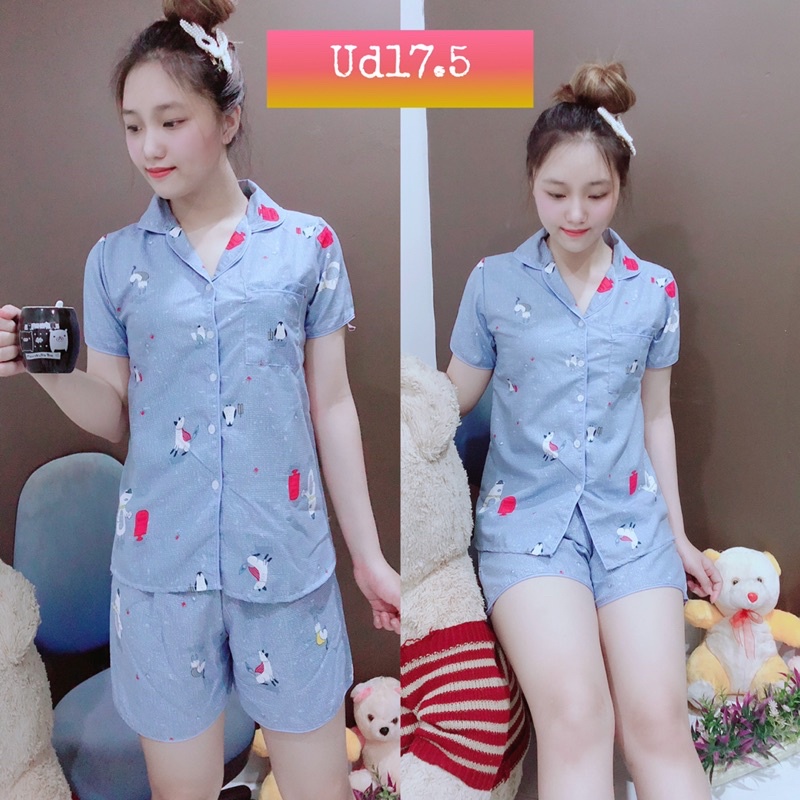 Bộ kate thái đùi in hình free size