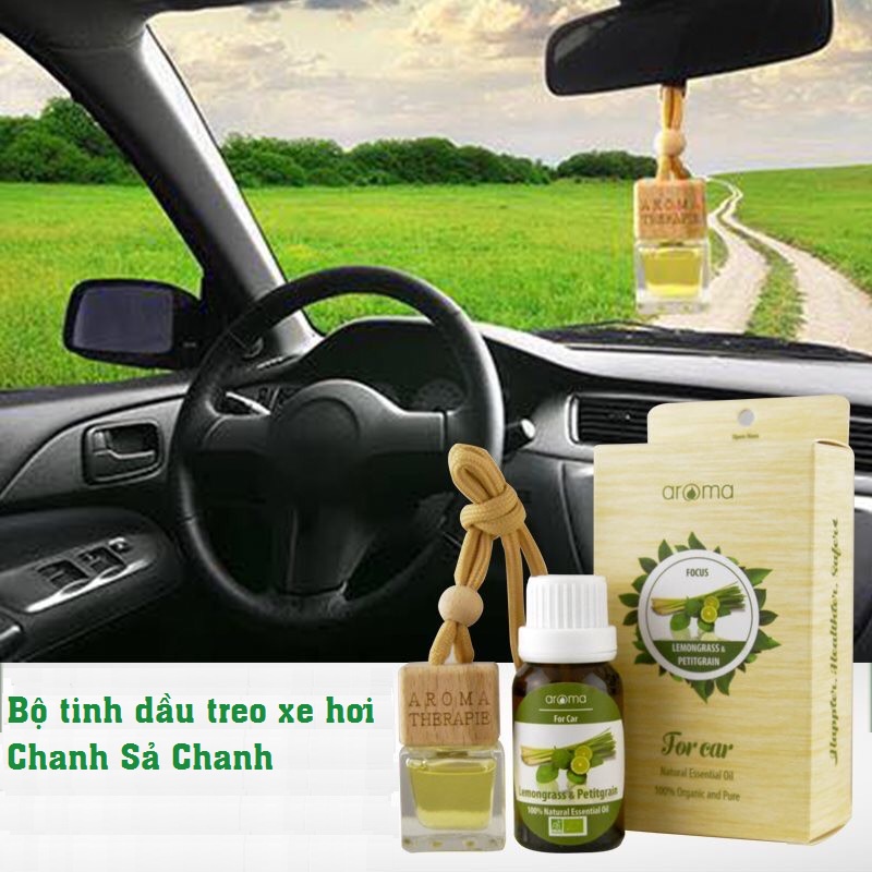 Tinh dầu ô tô, treo phòng, treo tủ quần áo nguyên chất Pháp Chanh Sả Chanh