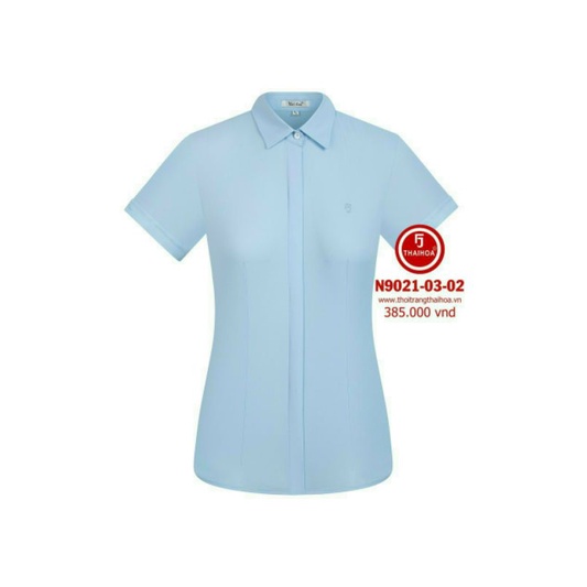 THÁI HOÀ CHÍNH HÃNG Áo sơ mi 9021 tay ngắn vải mềm mịn siêu đẹp