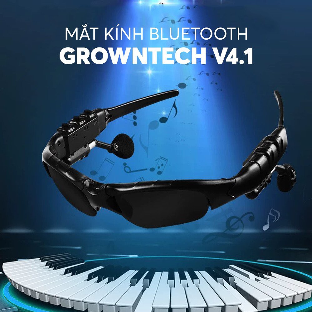 Mắt kính Bluetooth Sport GrownTech V4.1 kết nối điện thoại tiện lợi chống tia UV