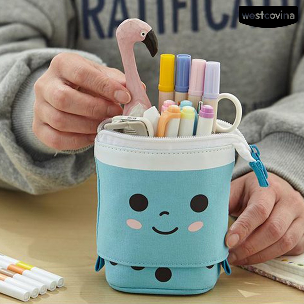 [Hot]✍Túi Đựng Bút Bằng Vải Canvas Họa Tiết Hoạt Hình Tiện Dụng Cho Gia Đình