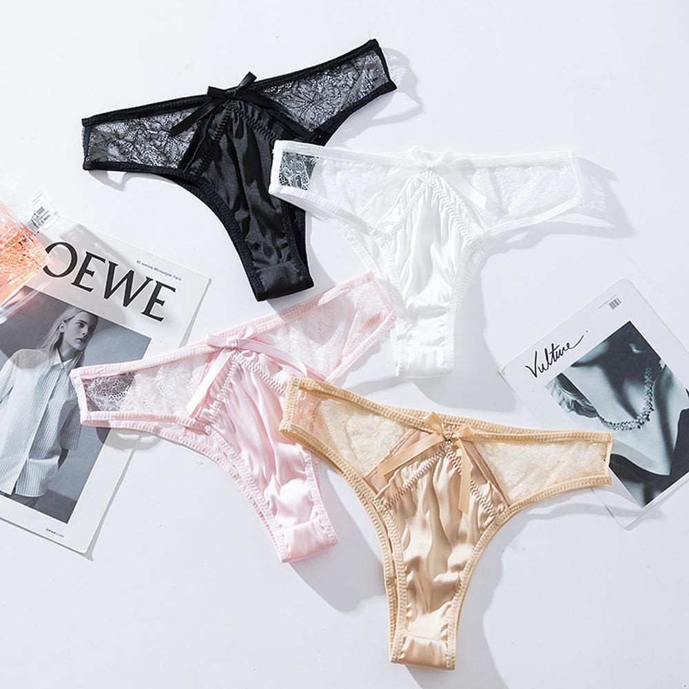 OCEANMAP Quần LóT Dây LọT Khe VảI Satin Ren Hoa