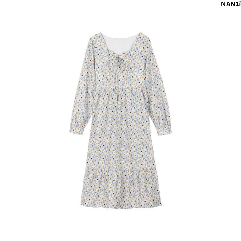 Đầm Hoa Phối Bèo Xinh Xắn Thanh Lịch Cho Nữ | BigBuy360 - bigbuy360.vn